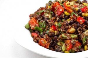 salad, quinoa, black bean, vegetable, healthy, recipe