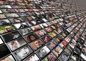 picture of many video images of peoples faces