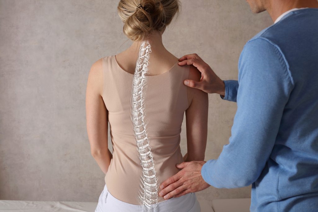 Scoliosis Spine Curve Anatomy, Posture Correction. Chiropractic treatment, Back pain relief London Ontario